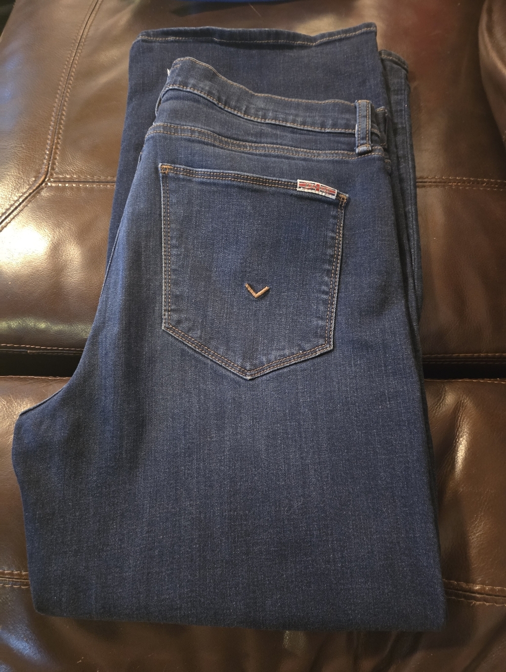 EUC Ladies Hudson Dark Blue Straight Wide Leg Rosalie Jeans Sz 30